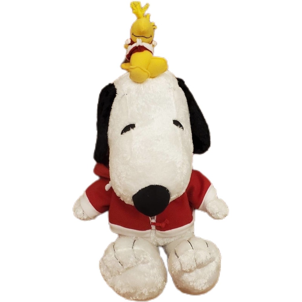 #12 Macys Christmas Peanuts 24" Plush Snoopy & Woodstock Plush Beagle 2006